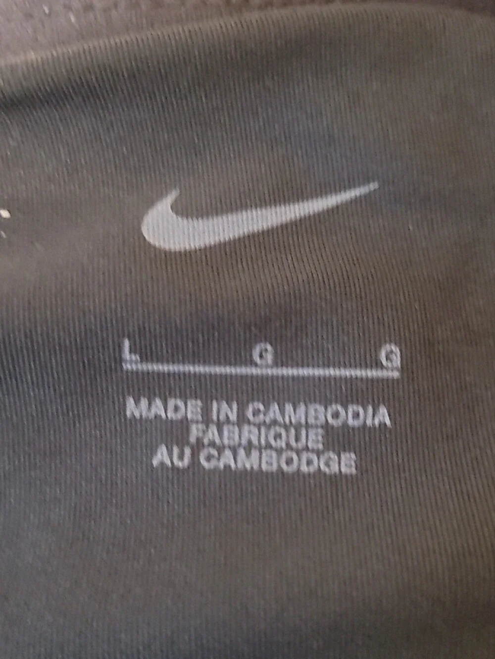 Nike Women's Gray Athletic Shorts with Black Liner and 'Just Do It' Waistband